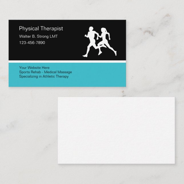 Physical Therapist Business Card Template (Front/Back)