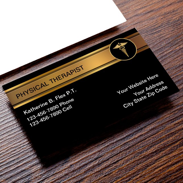 Physical Therapist Business Cards (Classy physical therapist)