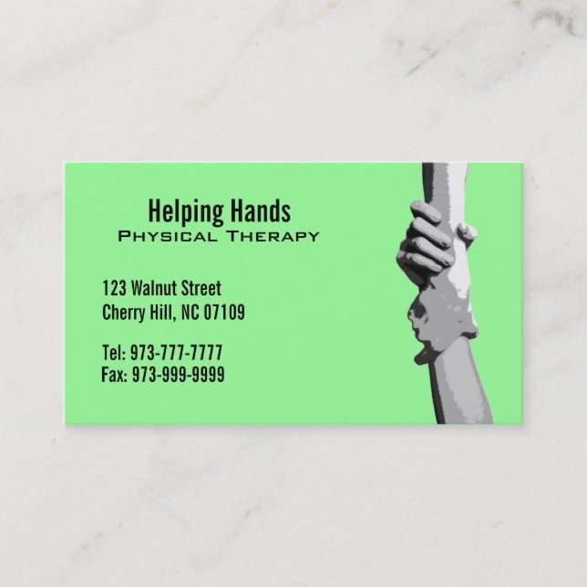 Physical Therapist Business Cards (Front)