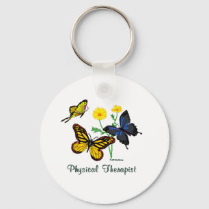 Physical Therapist Butterflies Key Ring