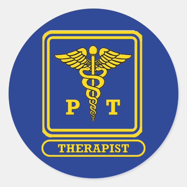 Physical Therapist Classic Round Sticker (Front)