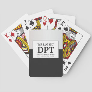Physical Therapist DPT Customised Silver & Black Playing Cards
