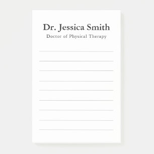 Physical Therapist DPT Customised Simple Classic Post-it Notes