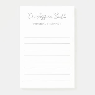 Physical Therapist DPT Simple Calligraphy Post-it Notes