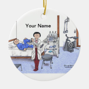 Physical Therapist - Female Ceramic Tree Decoration