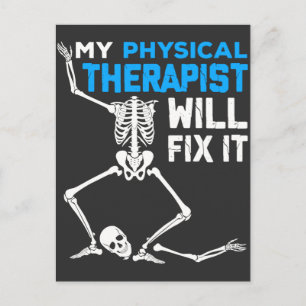 Physical Therapist Fix It Funny Surgery Recovery Postcard