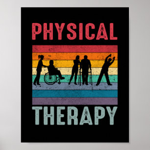 Physical Therapist Gift Retro Physical Therapy Poster