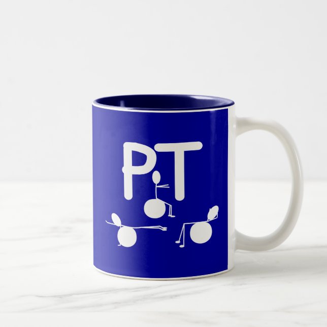 Physical Therapist Gifts Unique Graphics Two-Tone Coffee Mug (Right)