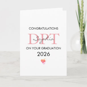 Physical Therapist Graduation Personalised Class o Card