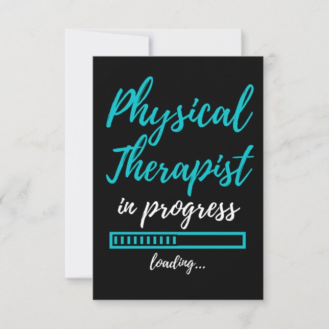 Physical Therapist In Progress Thank You Card (Front)