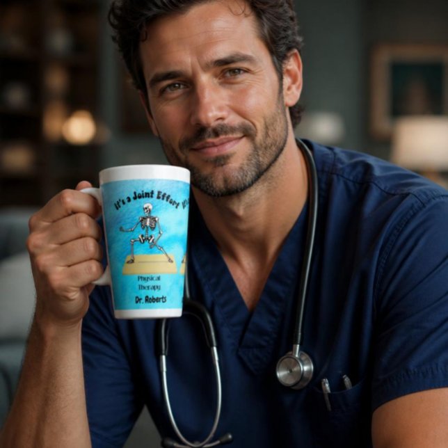 Physical Therapist  "It's a Joint Effort"  Latte Mug (Creator Uploaded)