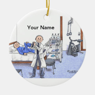 Physical Therapist - Male Ceramic Tree Decoration