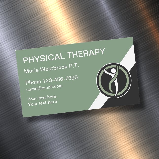 Physical Therapist Modern Business Card Magnets (Creator Uploaded)