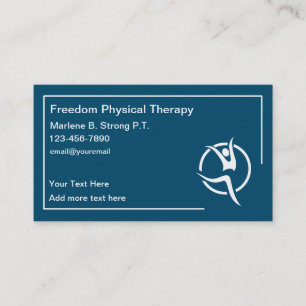 Physical Therapist Modern Business Cards