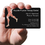 Physical Therapist Modern Muscles Graphic Business Card<br><div class="desc">Modern Physical Therapist business cards with image of human muscles figure as a background design element and organised layout you can customise online. Designed for a physical sports rehab,  physical therapy clinic,  or specialist.</div>