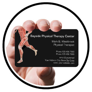 Physical Therapist Modern Muscles Graphic Business Card