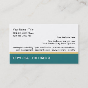 Physical Therapist Modern Simple Business Cards