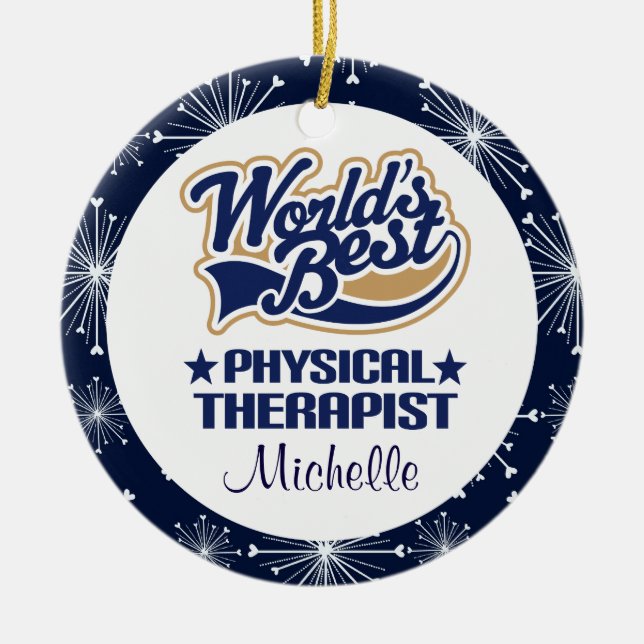 Physical Therapist Personalised Gift Ornament (Front)