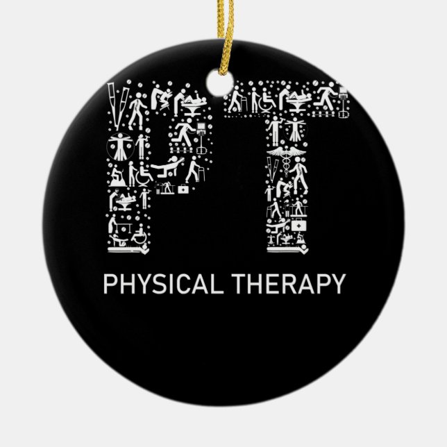 Physical Therapist Physical Therapy Gift PT Month Ceramic Tree Decoration (Front)