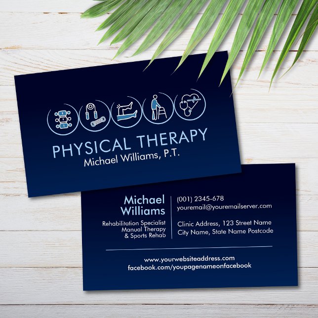Physical therapist - Physiotherapy  Business Card (Creator Uploaded)