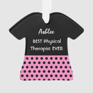 PHYSICAL THERAPIST Profession PINK Polka Dots A14 Ornament