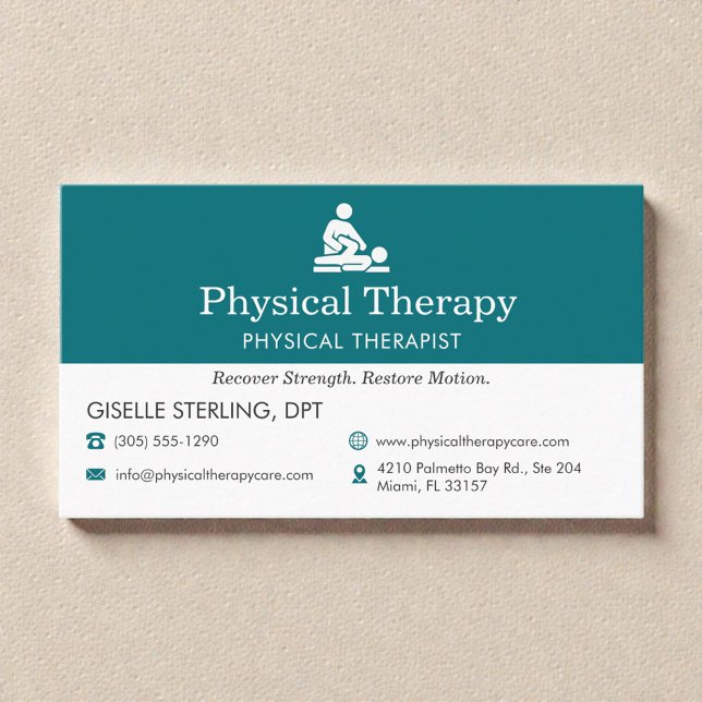 Physical Therapist PT Doctor Business Card (Creator Uploaded)