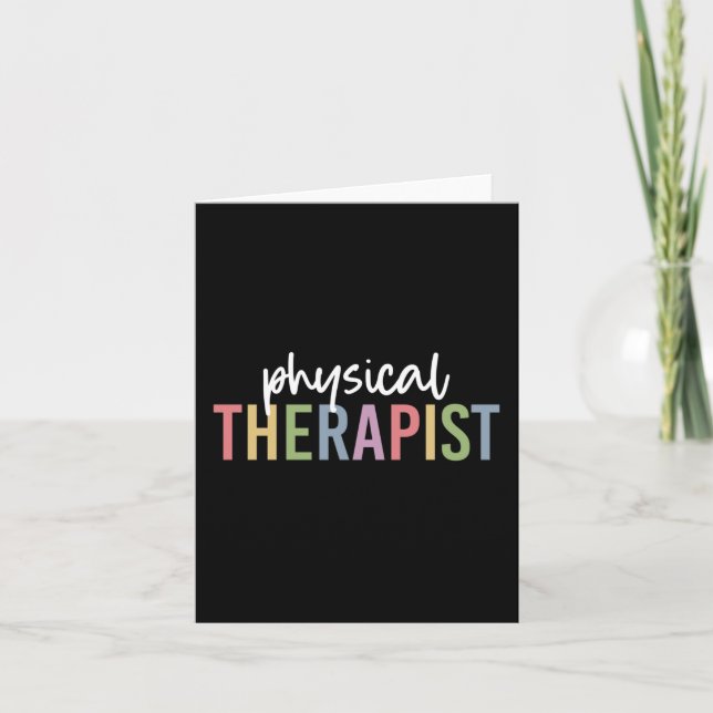 Physical Therapist PT Graduate Physiotherapy Gifts Card (Front)