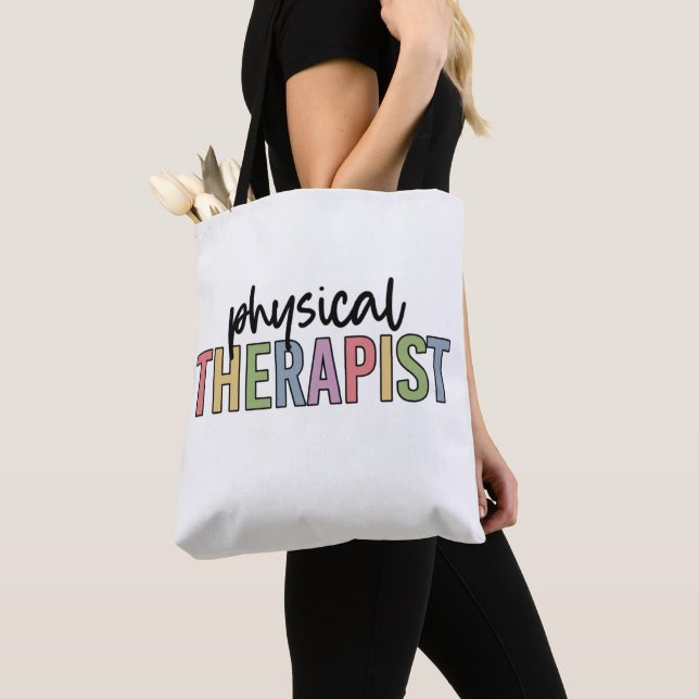 Physical Therapist PT Graduate Physiotherapy Tote Bag (Close Up)