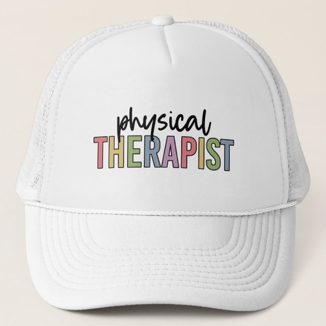 Physical Therapist PT Graduate Physiotherapy Trucker Hat (Front)