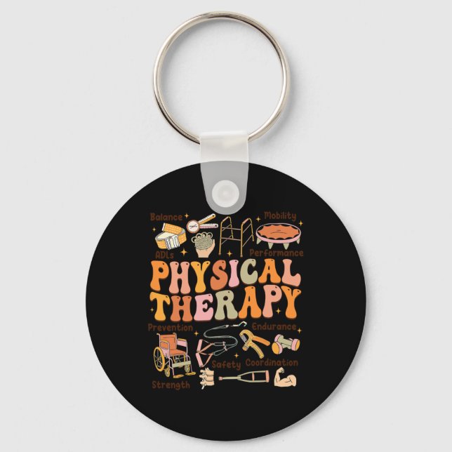 Physical Therapist Pt Pta Fall Thanksgiving Physic Key Ring (Front)