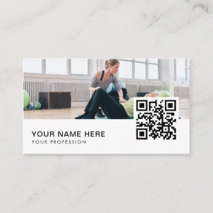 Physical Therapist QR Code Business Card
