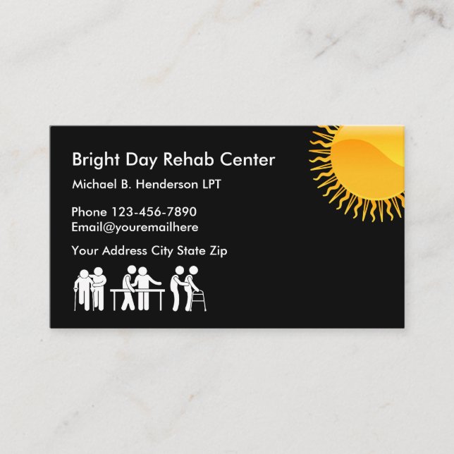 Physical Therapist Rehab Business Card (Front)