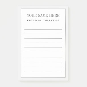 Physical Therapist Silver Border Post-it Notes