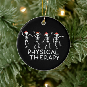 Physical Therapist Skeleton Christmas DPT Student Ceramic Tree Decoration