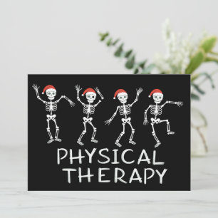 Physical Therapist Skeleton Christmas DPT Student  Holiday Card