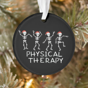 Physical Therapist Skeleton Christmas DPT Student Ornament