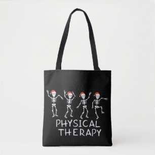 Physical Therapist Skeleton Christmas DPT Student Tote Bag