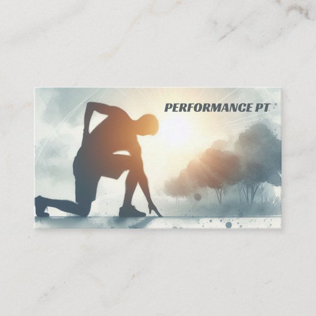 Physical Therapist Sport Trainer Athletic Business Card (Front)