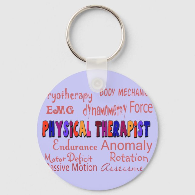 Physical Therapist Terminology Gifts Key Ring (Front)