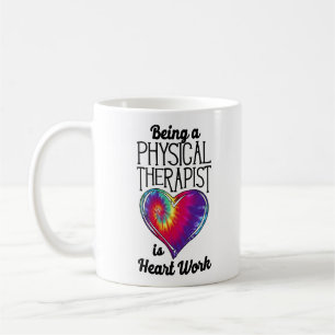 Physical Therapist Therapy Assistant Tie Dye Heart Coffee Mug