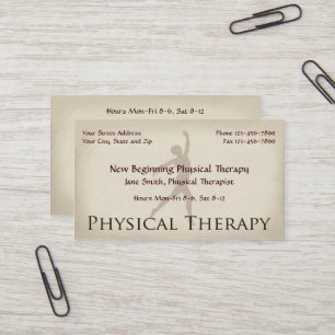 Physical Therapist Therapy Business Cards