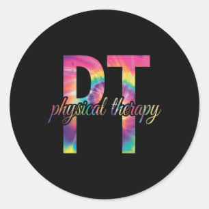 Physical Therapist Tie-Dye Pt Physical Therapy Classic Round Sticker