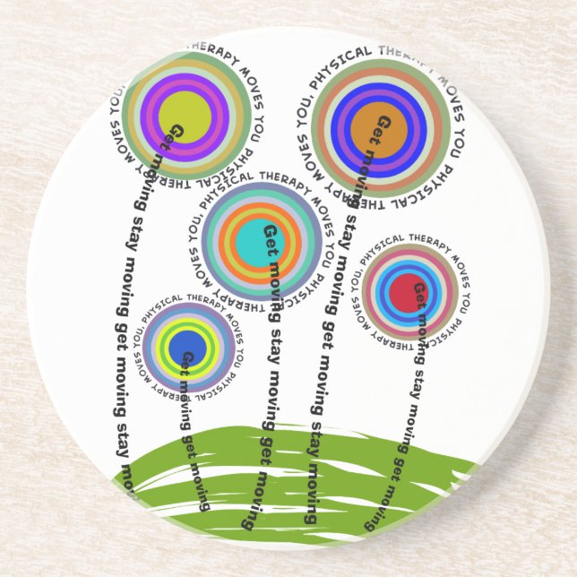 Physical Therapy Artsy Gifts Coaster (Front)