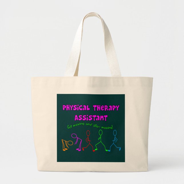Physical Therapy Assistant Gifts Large Tote Bag (Front)
