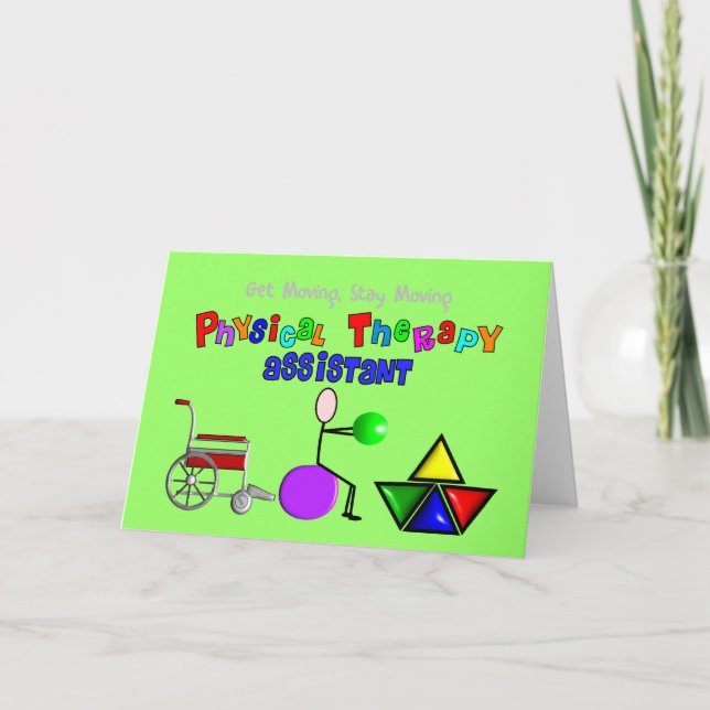 Physical Therapy Assistant Gifts Unique Graphics Card (Front)