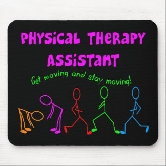 Physical Therapy Assistant Stick People Design Mouse Mat