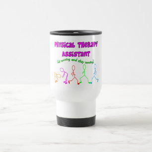 Physical Therapy Assistant Stick People Design Travel Mug
