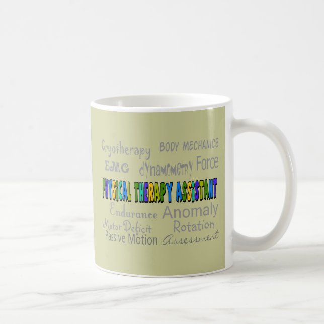 Physical Therapy Assistant "Terminology" Design Coffee Mug (Right)