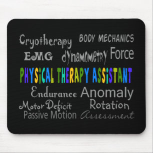 Physical Therapy Assistant "Terminology" Design Mouse Mat