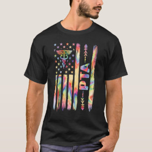 Physical Therapy Assistant US Flag PTA Month T-Shirt
